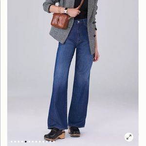 Anthropologie Pilcro Annie High Rise Wide Leg Jeans Trousers 28 Sz 6